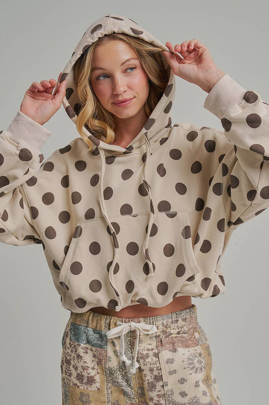 LOOSE FIT POLKA DOT SWEATSHIRT