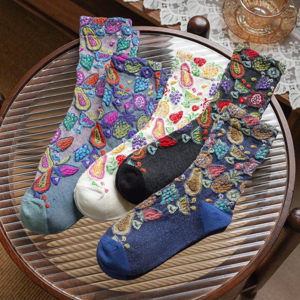 Tropical Fruit Bohemian Women's Socks