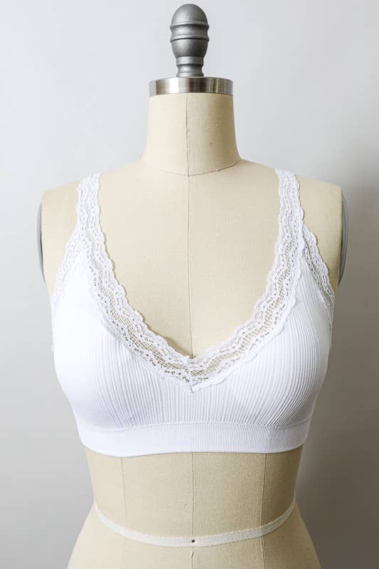 Lace Trim Padded Bralette