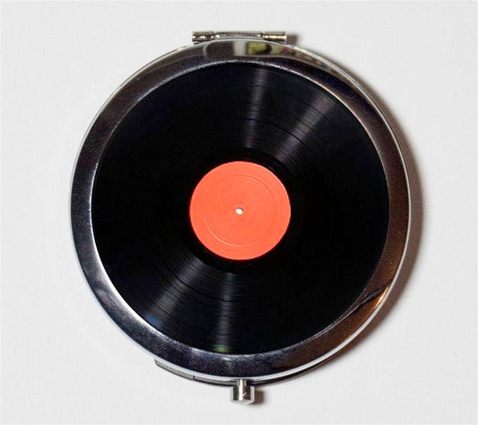 Record Album Compact Mirror