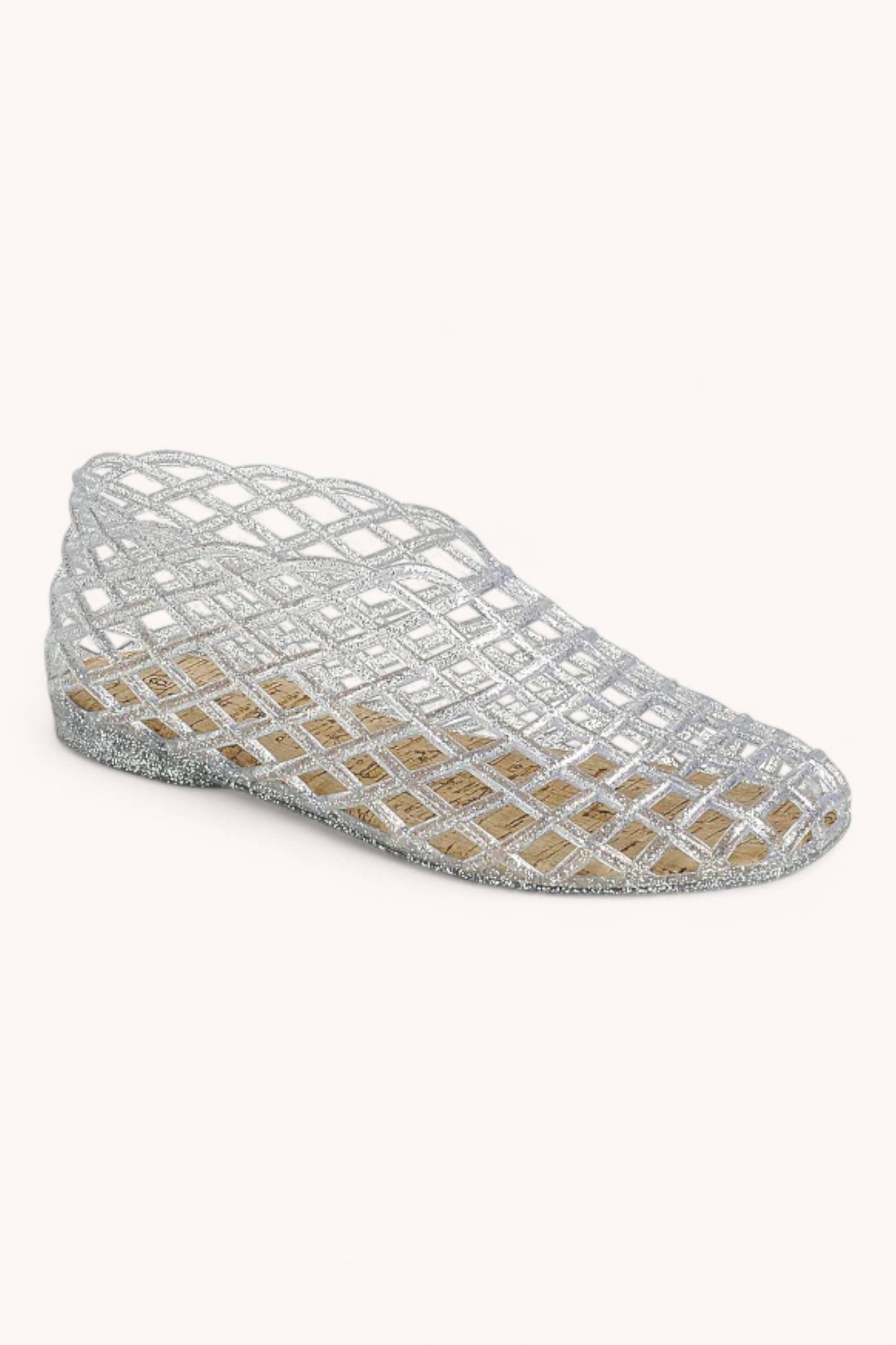 JELLY WOVEN MESH SLIP-ON FLAT SANDALS