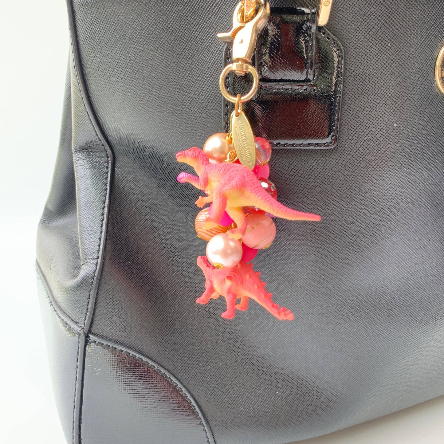 Favorite Dinosaur Purse Charm in Taffy Pink