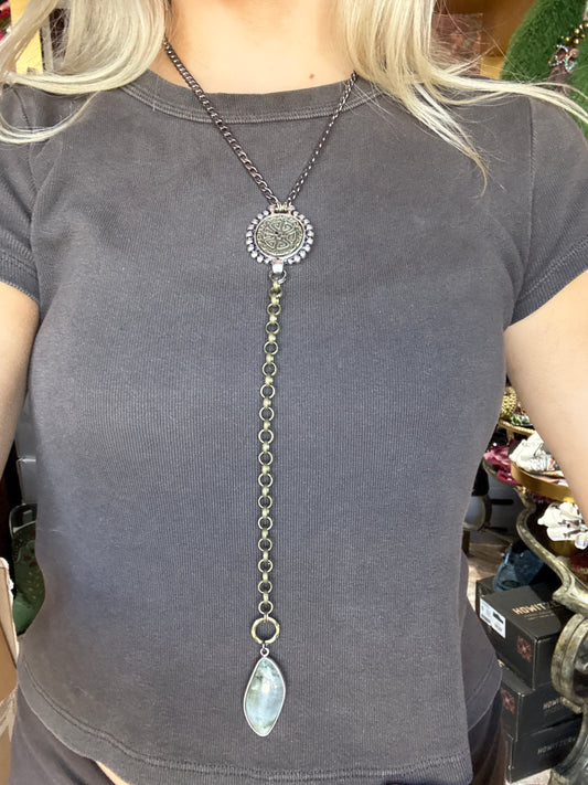 Drop Chain Stone Necklace