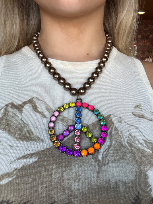 Gunmetal Rainbow Necklace