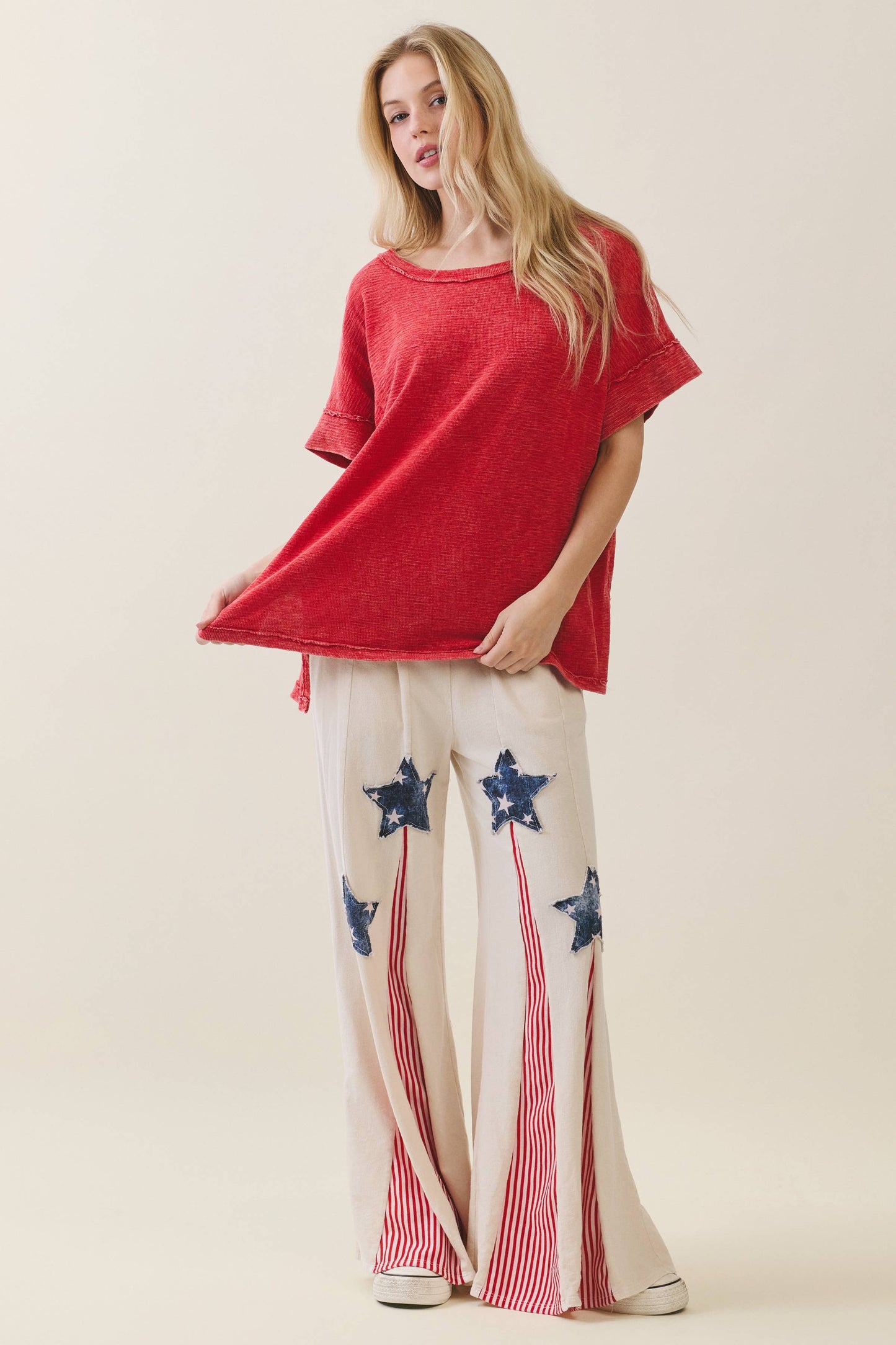 Americana Mineral Washed Flare Pants