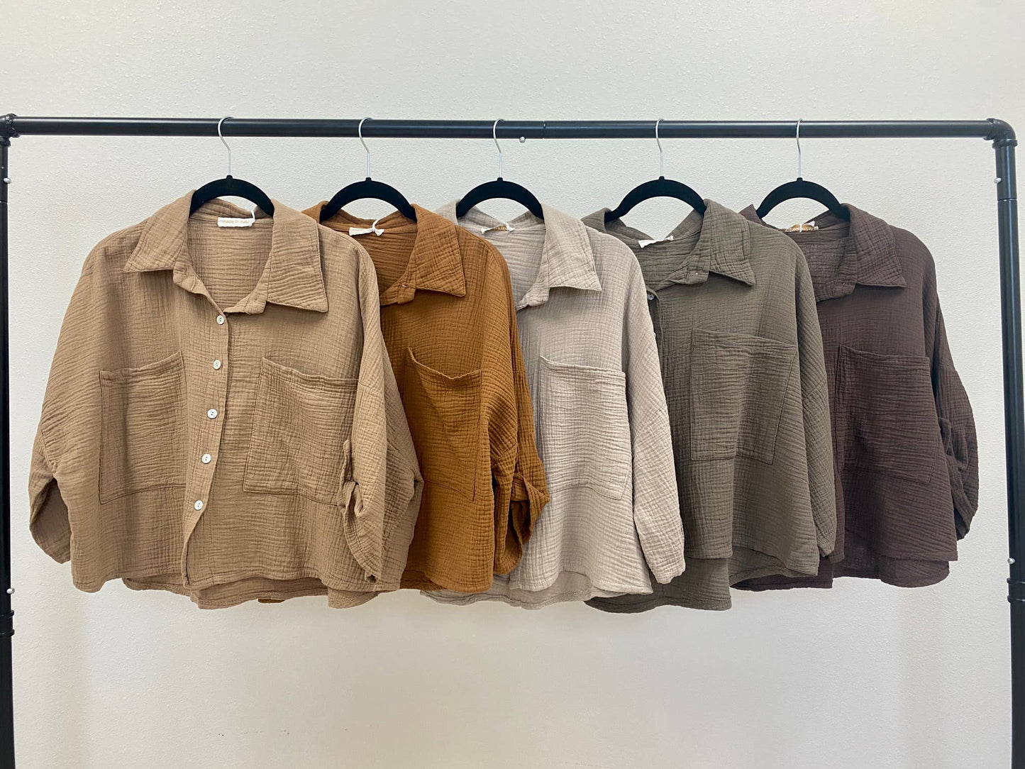 Button up Gauze Top