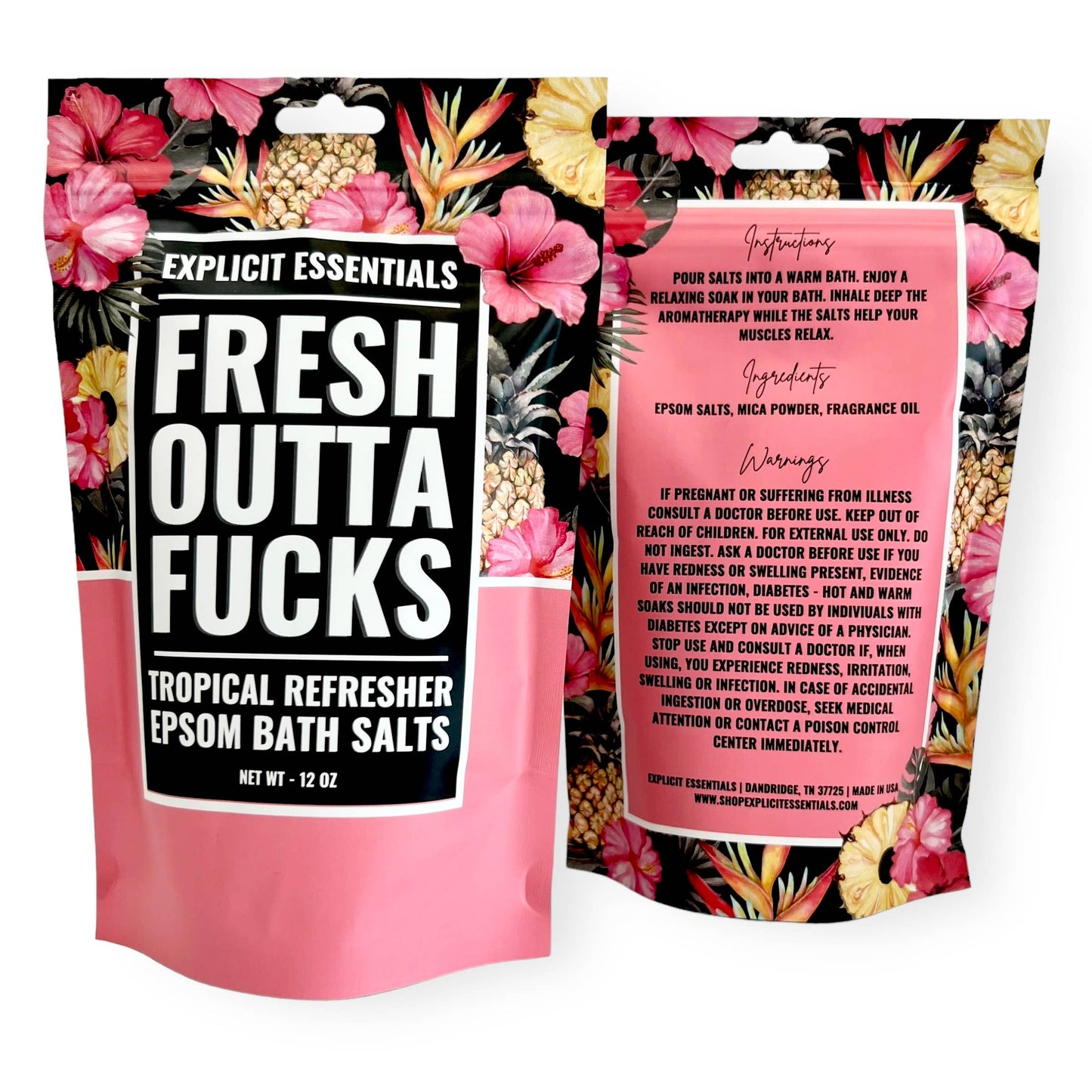 Fresh Outta F*cks Epsom Bath Salts 12oz Bag