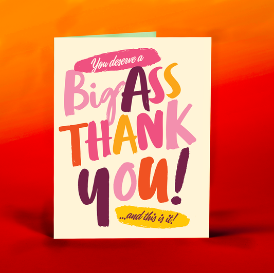 BIG A** THANKS thank you card