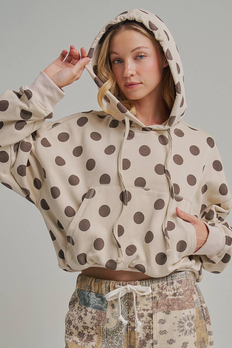 LOOSE FIT POLKA DOT SWEATSHIRT