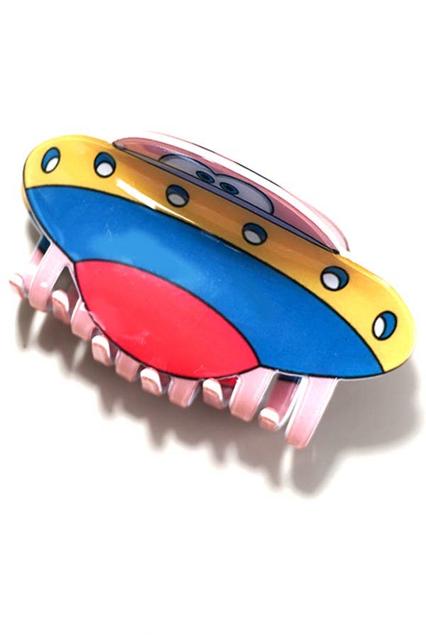 UFO ALIEN SPACESHIP HAIR CLAW CLIPS