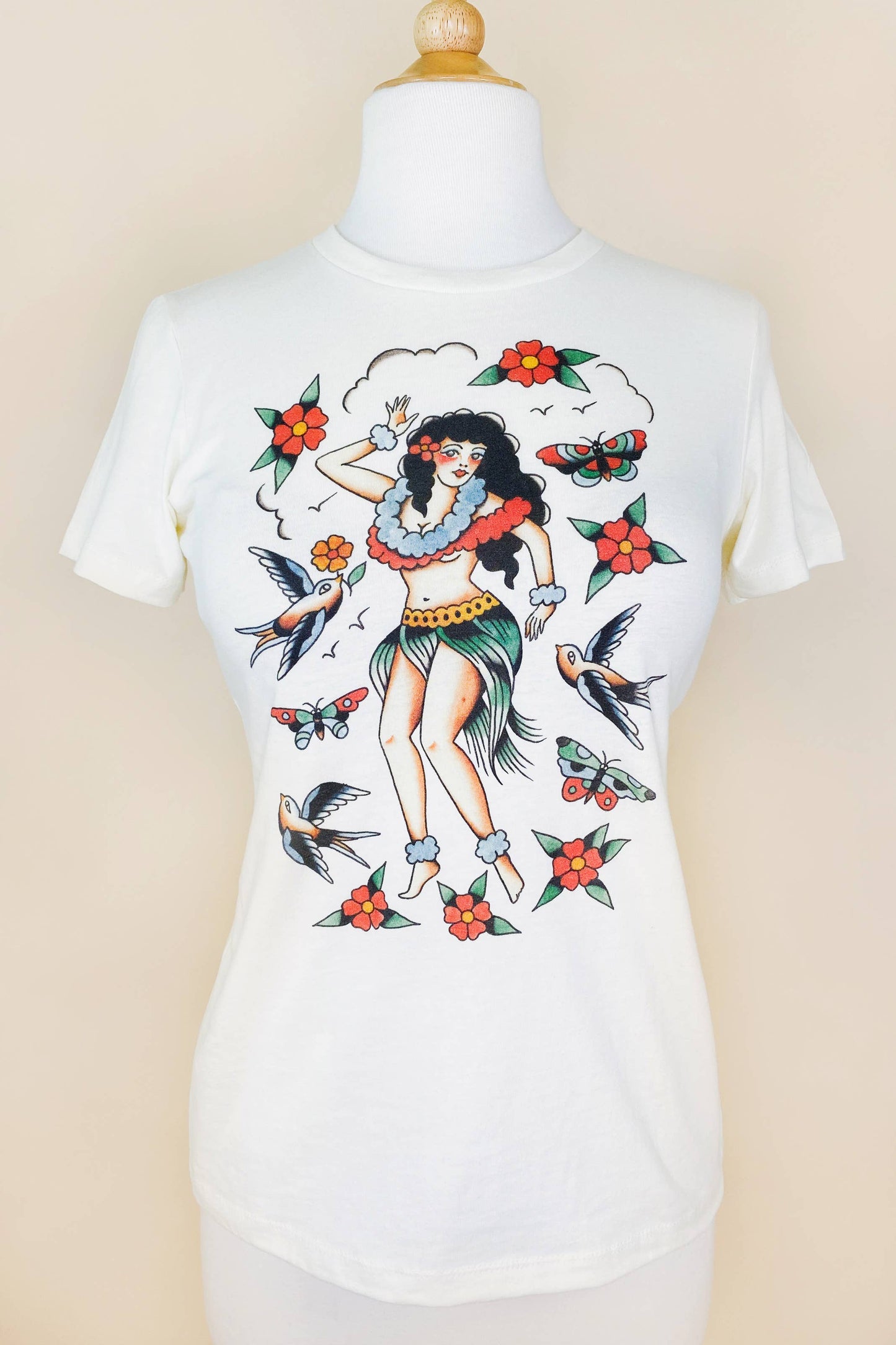 Hoaloha Fitted Tee in Ivory