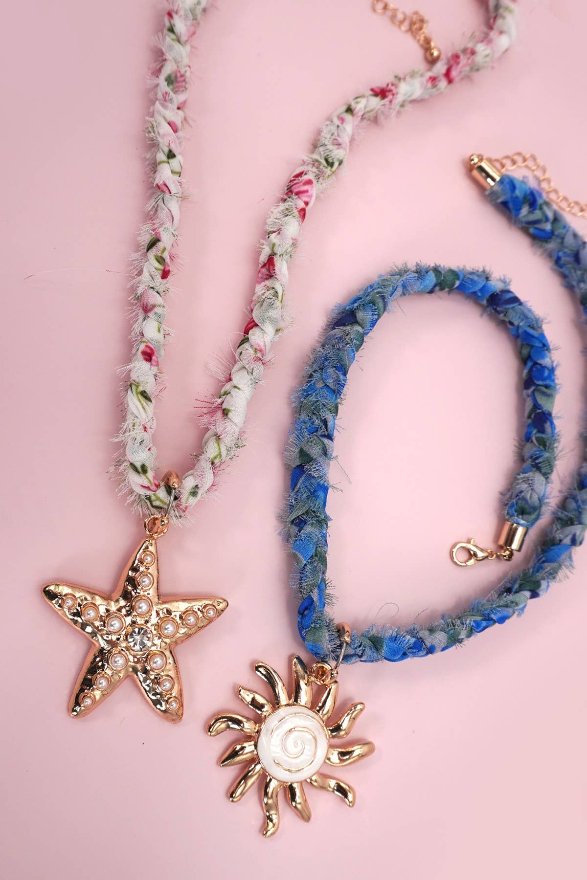 SCARF NECKLACE-INTERCHANGEABLE STARFISH SUN CHARM