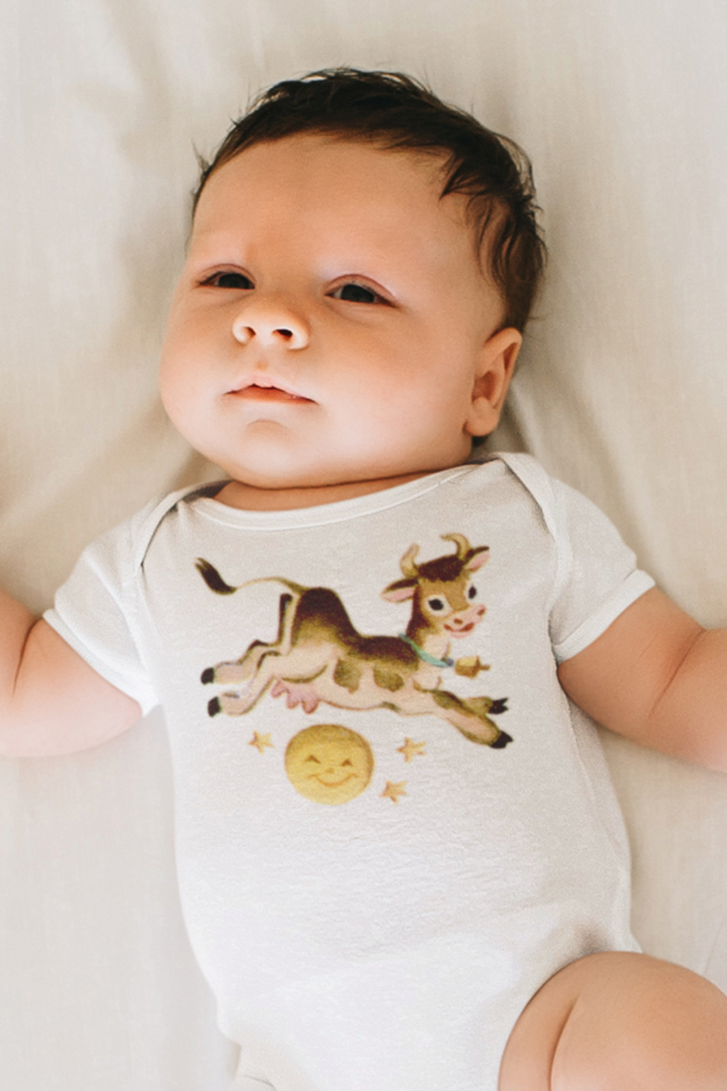 Cow Jumps Over Moon One Piece Baby Onesie Bodysuit