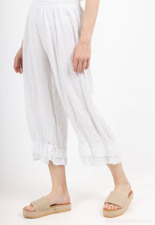 Eyelet Embroidery Linen Bloomers