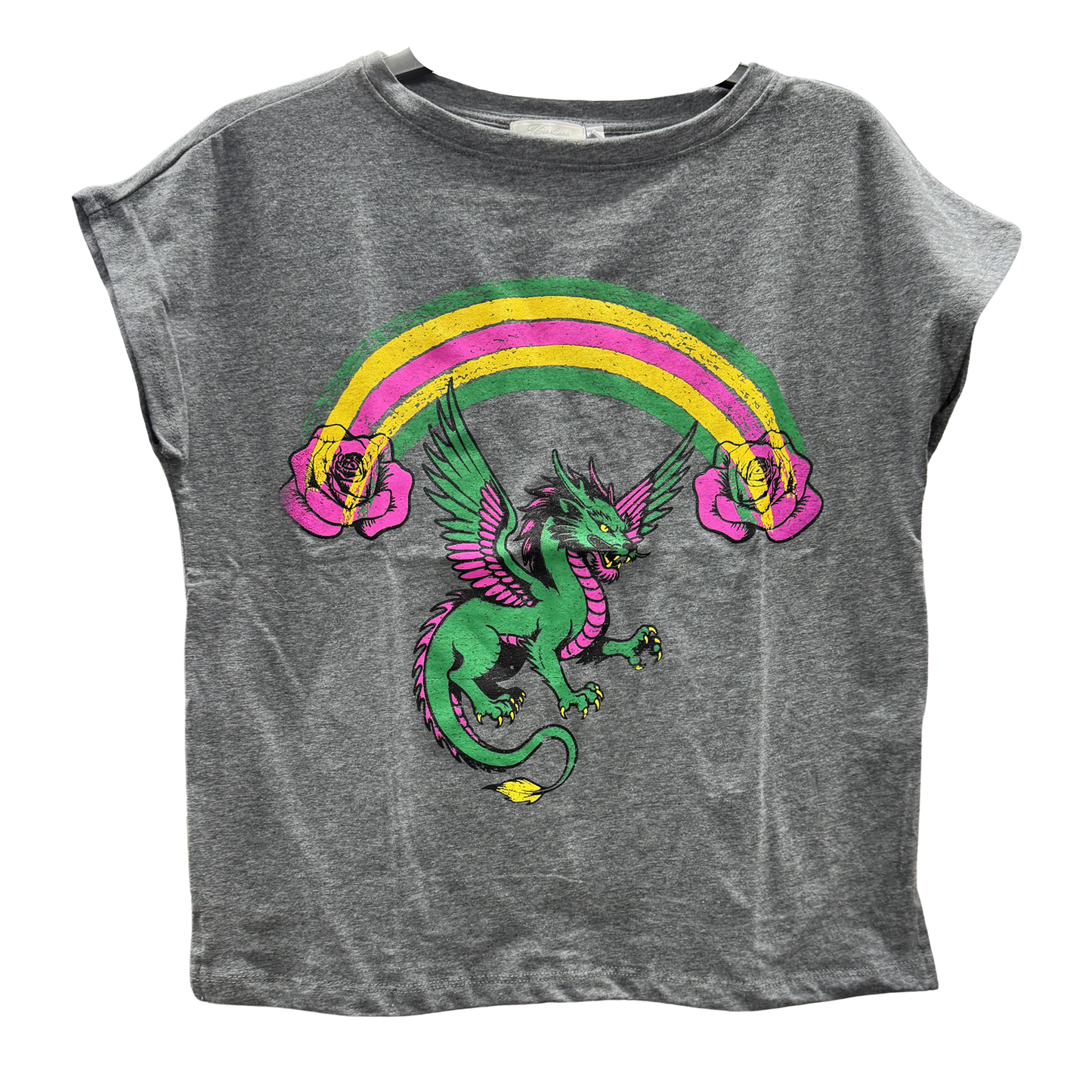 Rainbow Dragon Tee in Gray