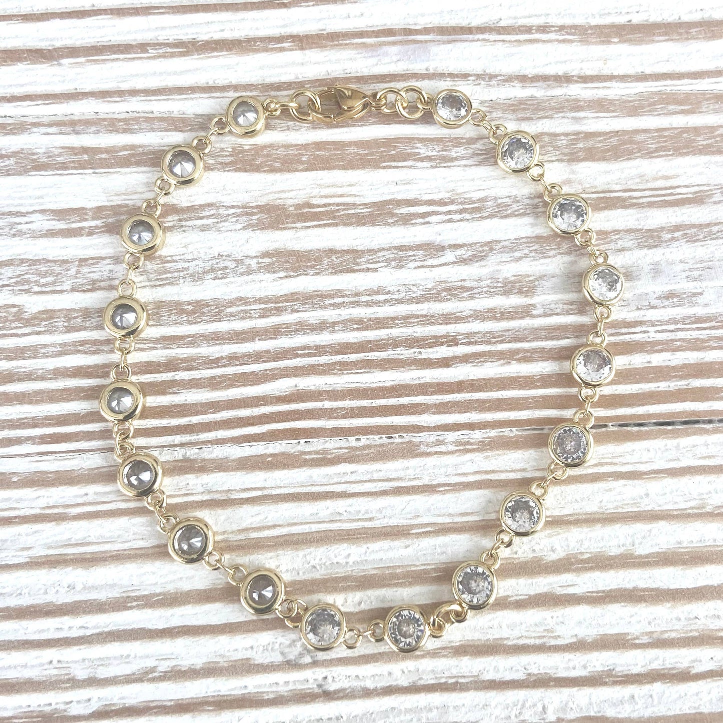 Crystal anklet gold clear Crystal Jewelry