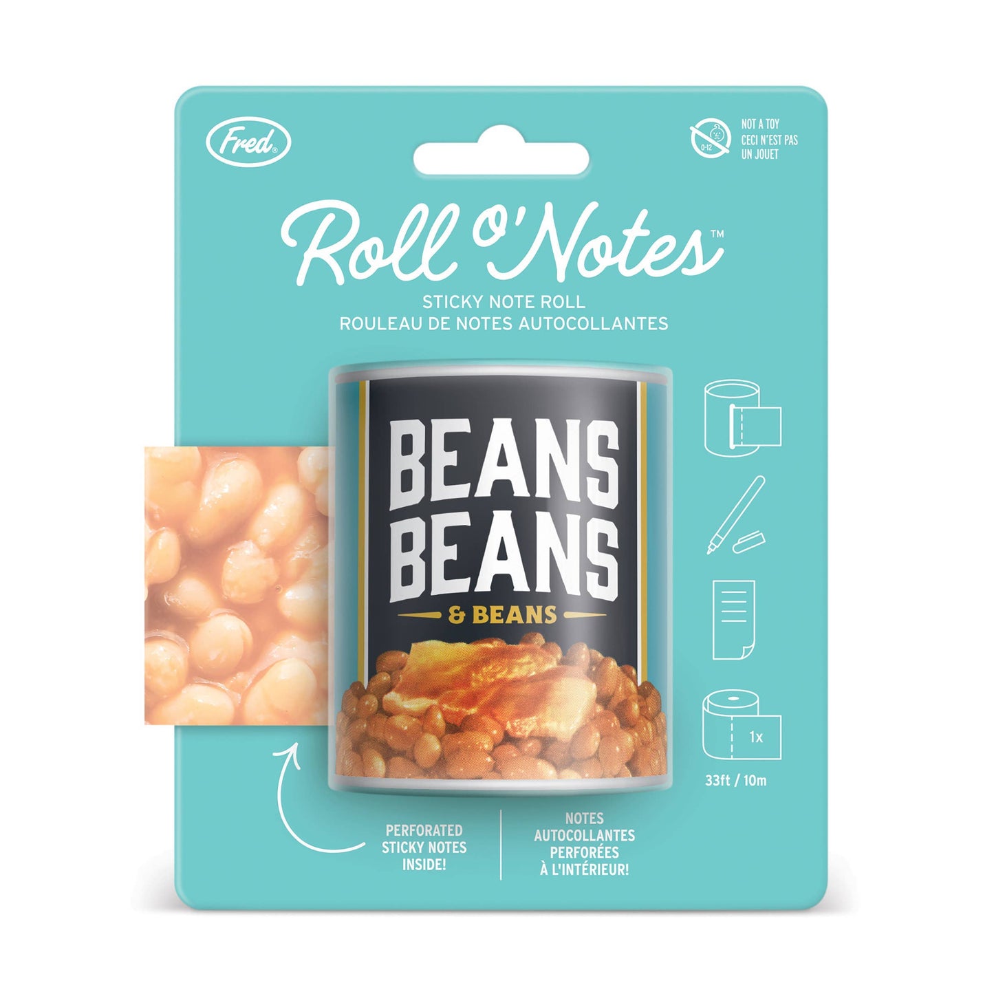 Roll O Notes Sticky Notes - BEANS