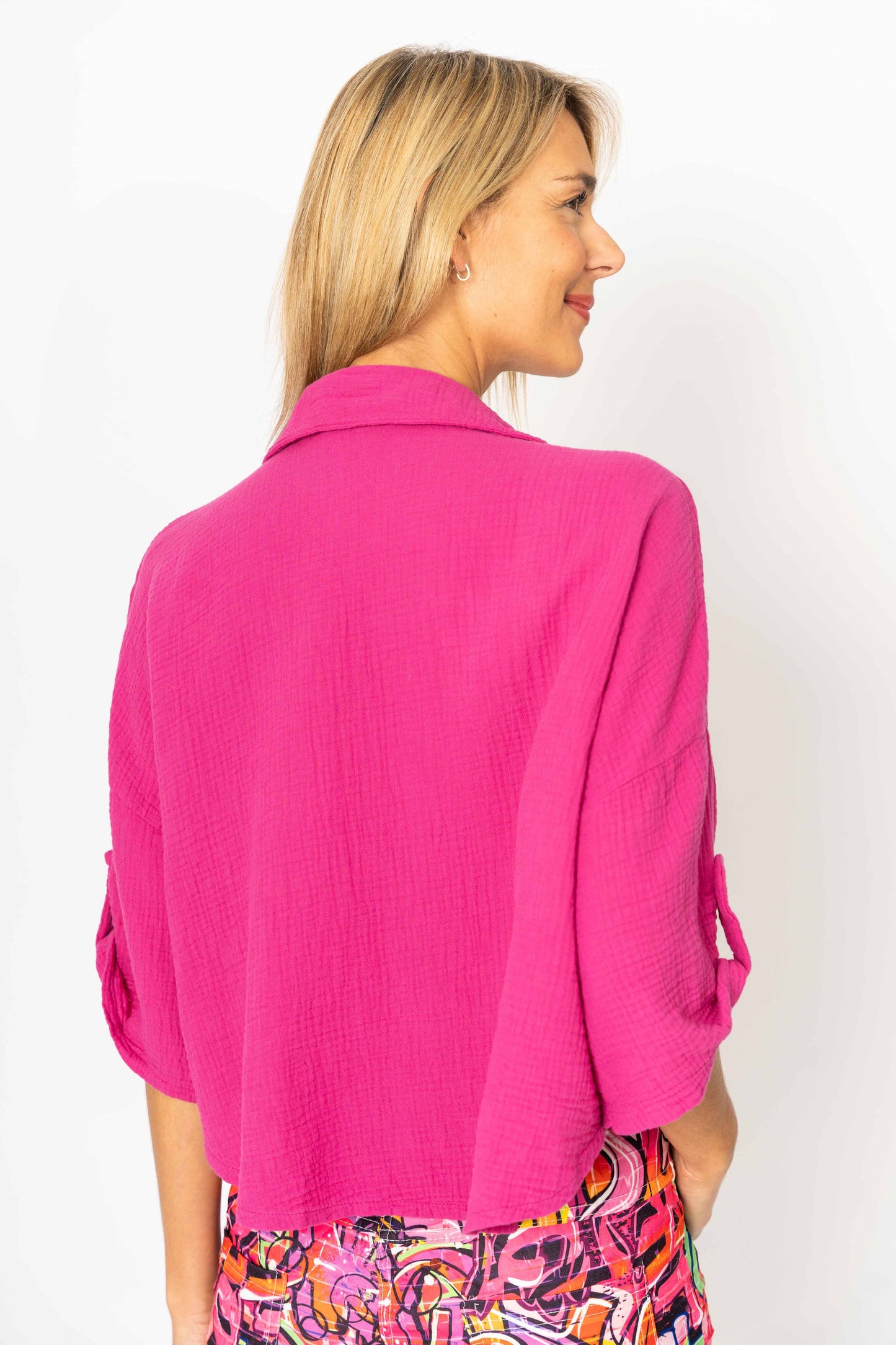 Button up Gauze Top