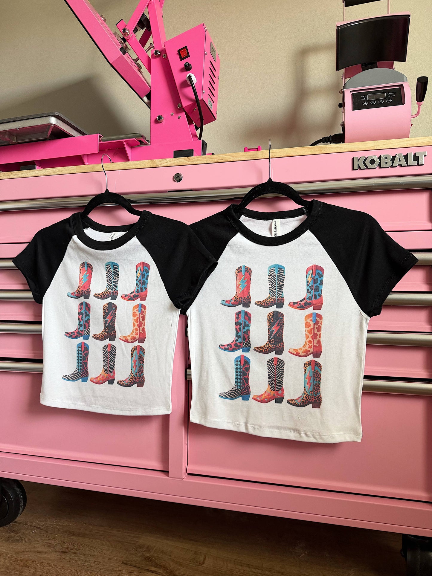 Black Funky Boots Baby Tee