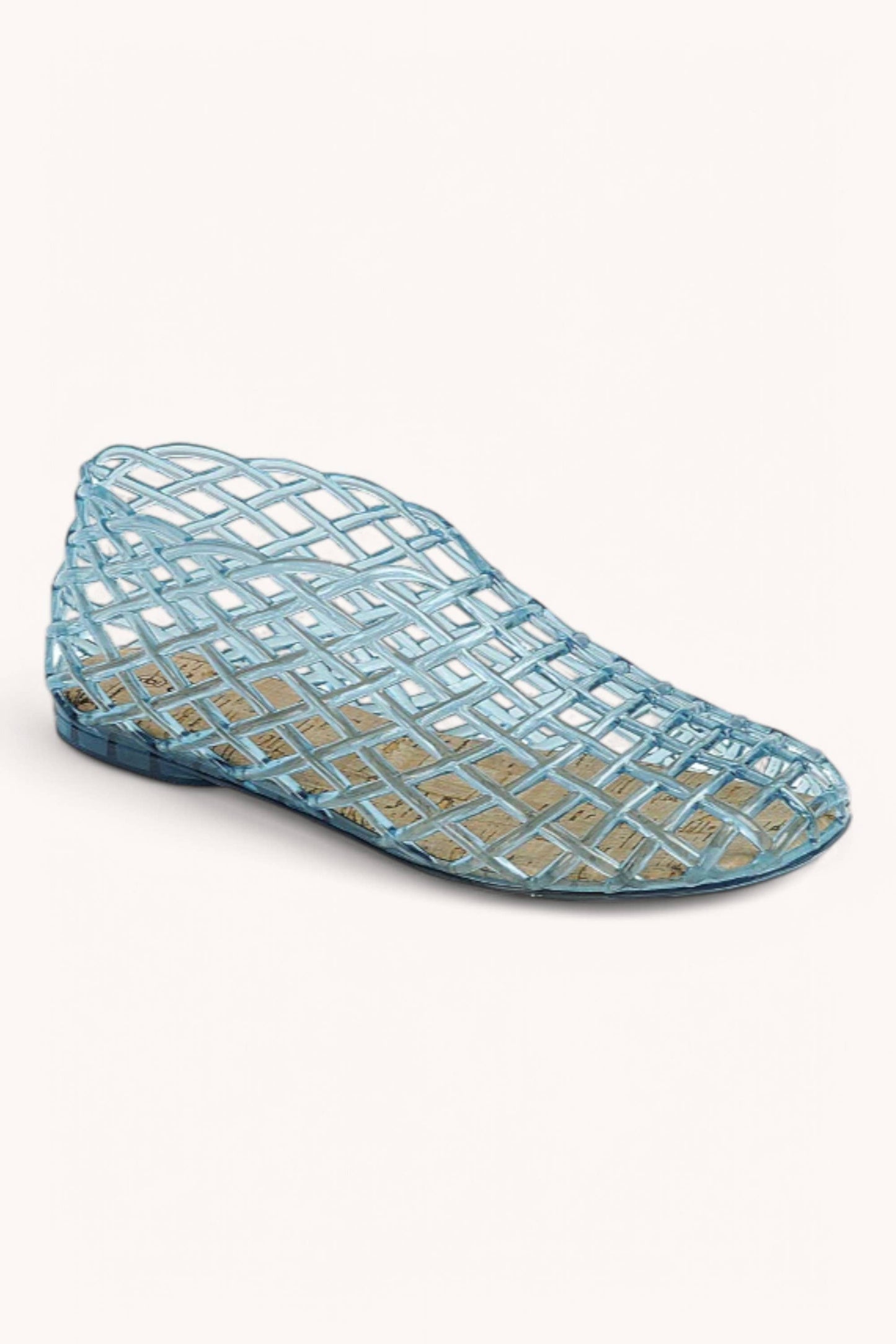 JELLY WOVEN MESH SLIP-ON FLAT SANDALS