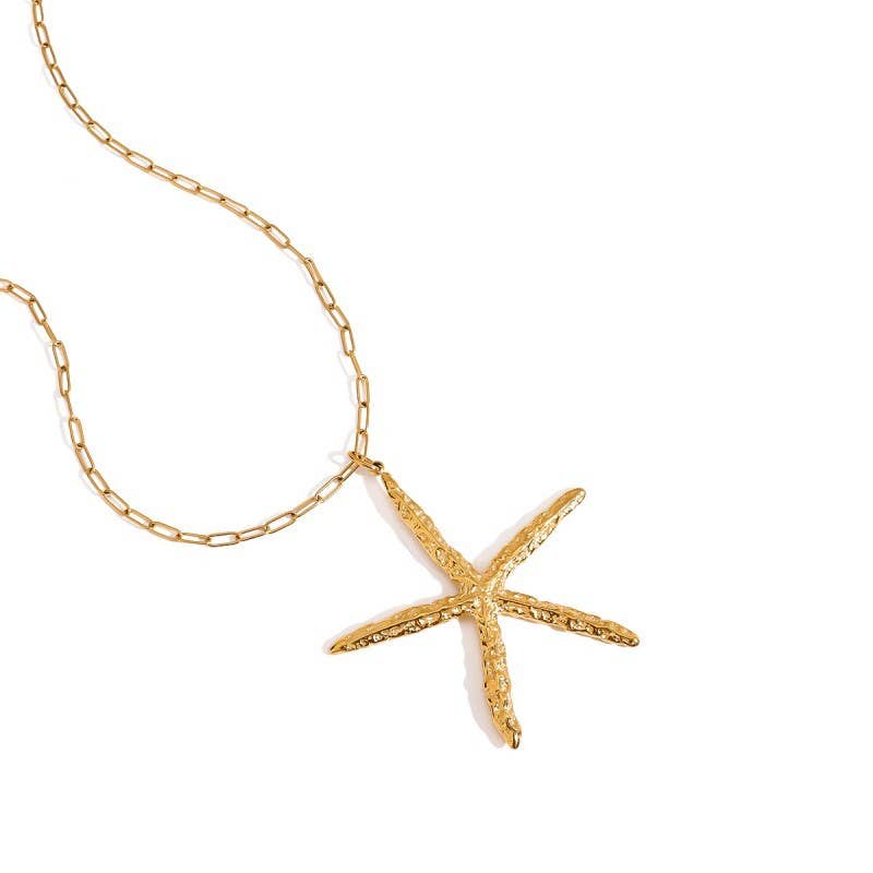 GOLD STARFISH NECKLACE