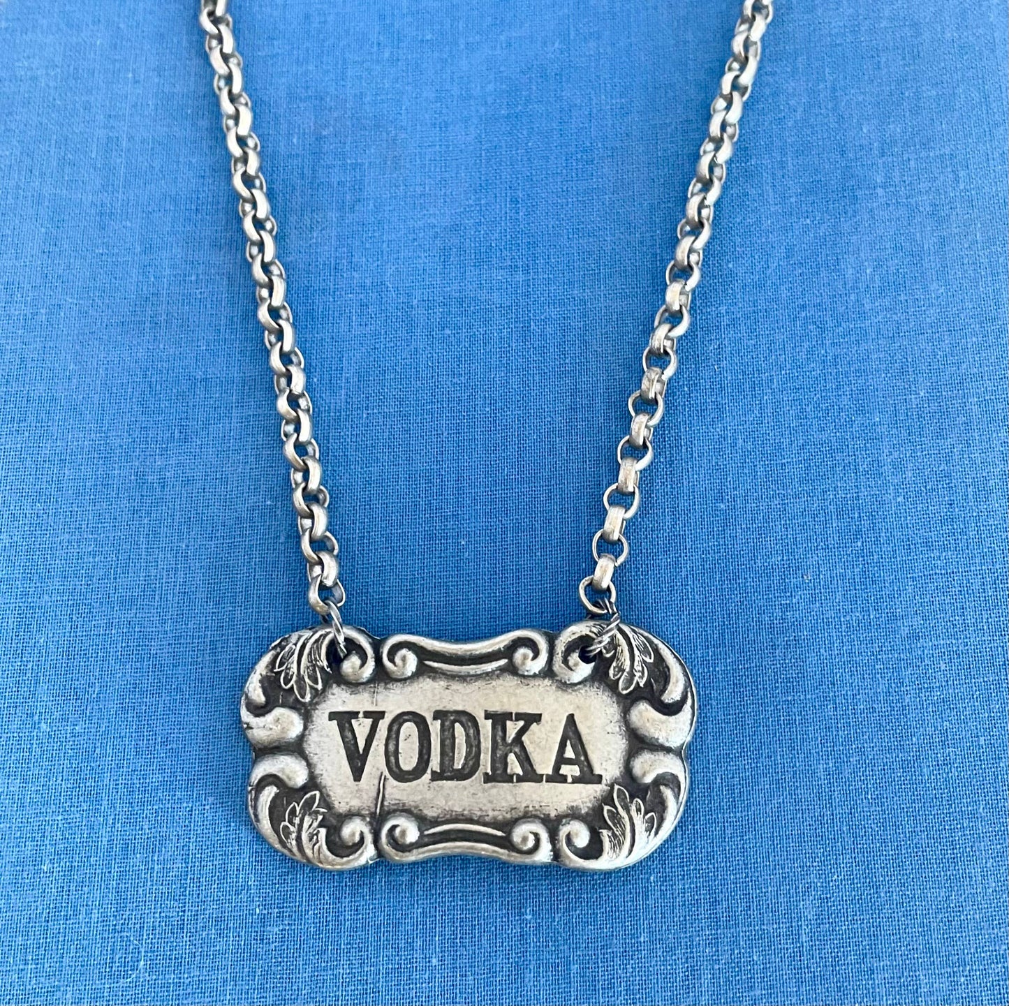 Vodka Liquor tag Necklace