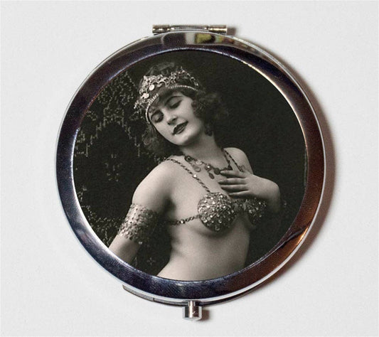 Belly Dancer Flapper Compact Mirror