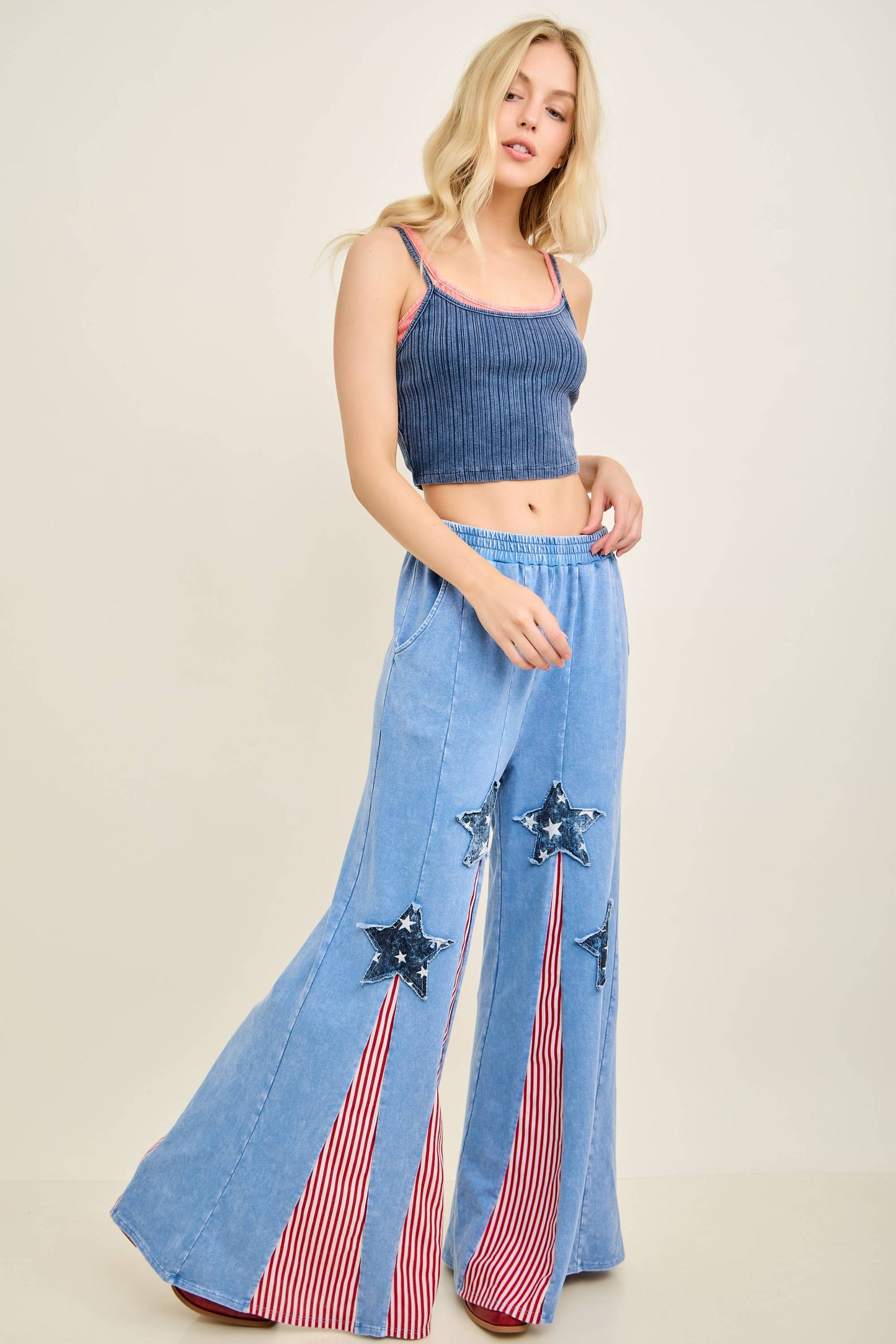 Americana Mineral Washed Flare Pants