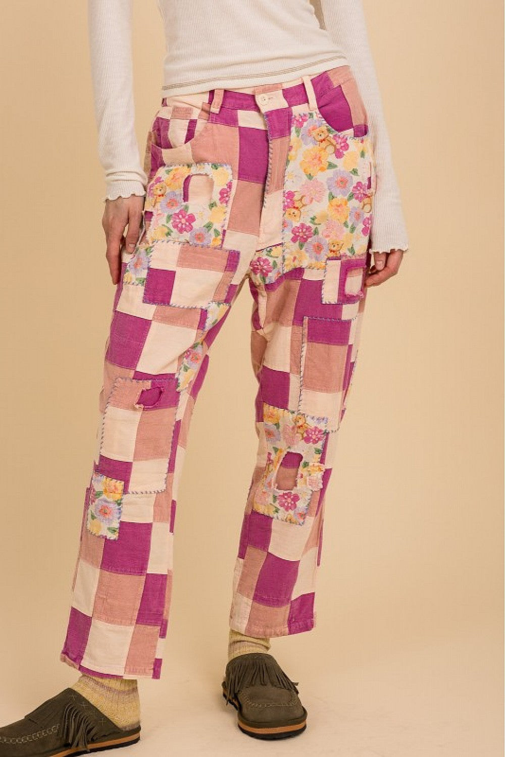 PATCH WORK PRINT PANTS