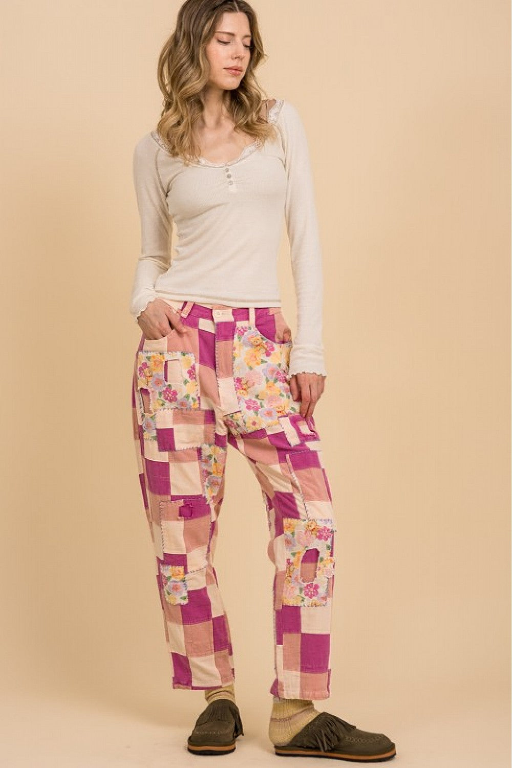 PATCH WORK PRINT PANTS