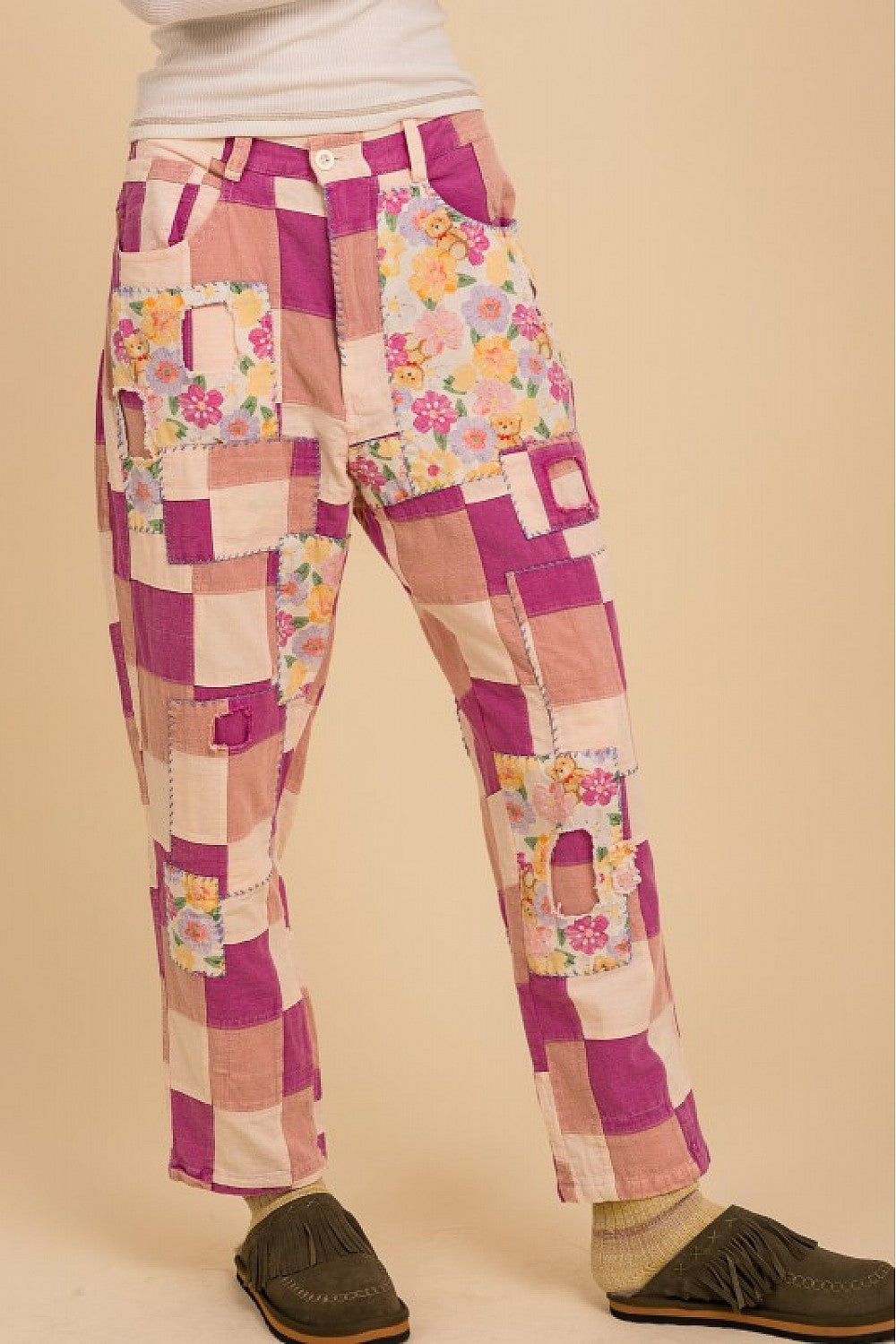 PATCH WORK PRINT PANTS