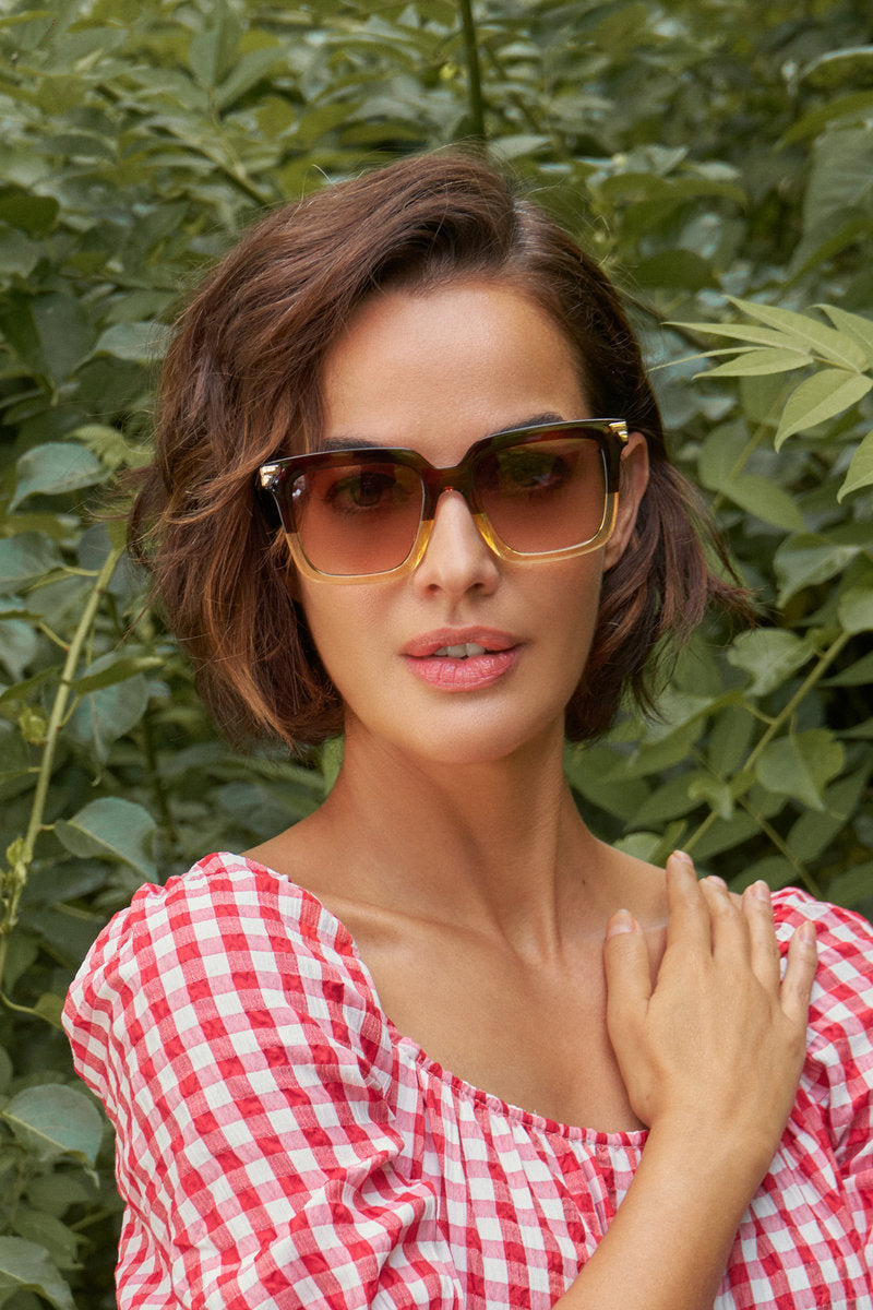 Luxe Fallon - Mahogany/Nude Sunglasses