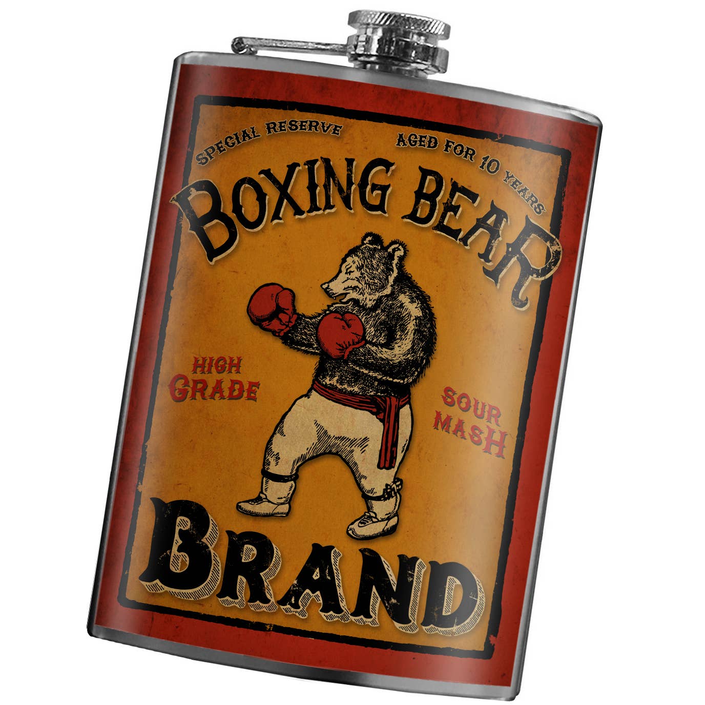 Boxing Bear Flask