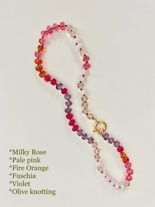 Warm Multi Color Bauble Necklace