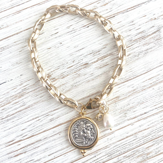 Chunky Coin Anklet Resortwear Jewelry