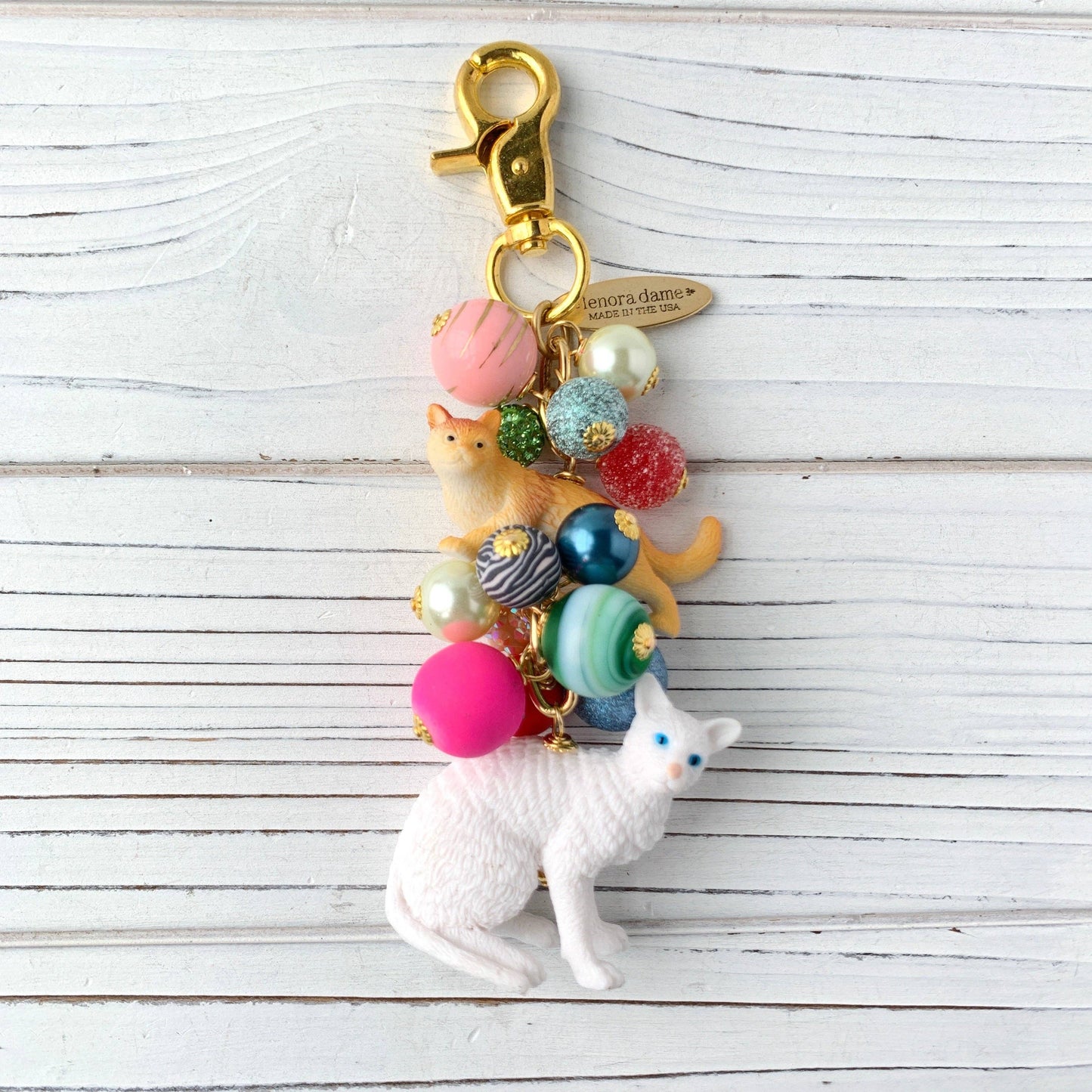 Here Kitty Kitty Cat Bag Charm & Keychain