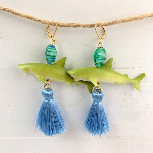 Coastal Waters Shark Earrings