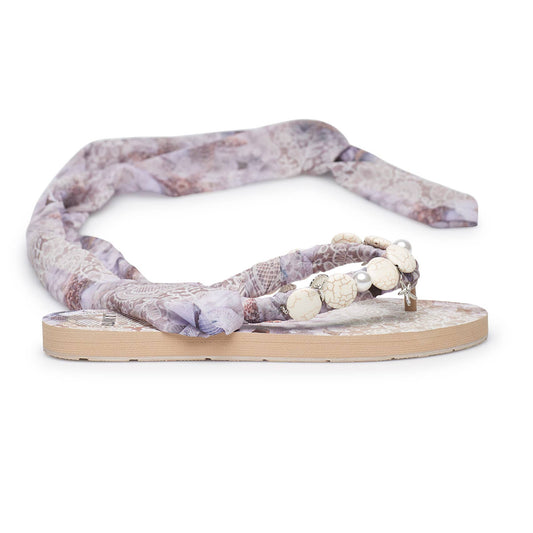 SHELL FOULARD SANDALS