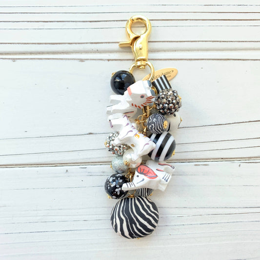 Zebra Print Animal Purse Charm