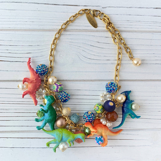 Blue Moon Dino Necklace