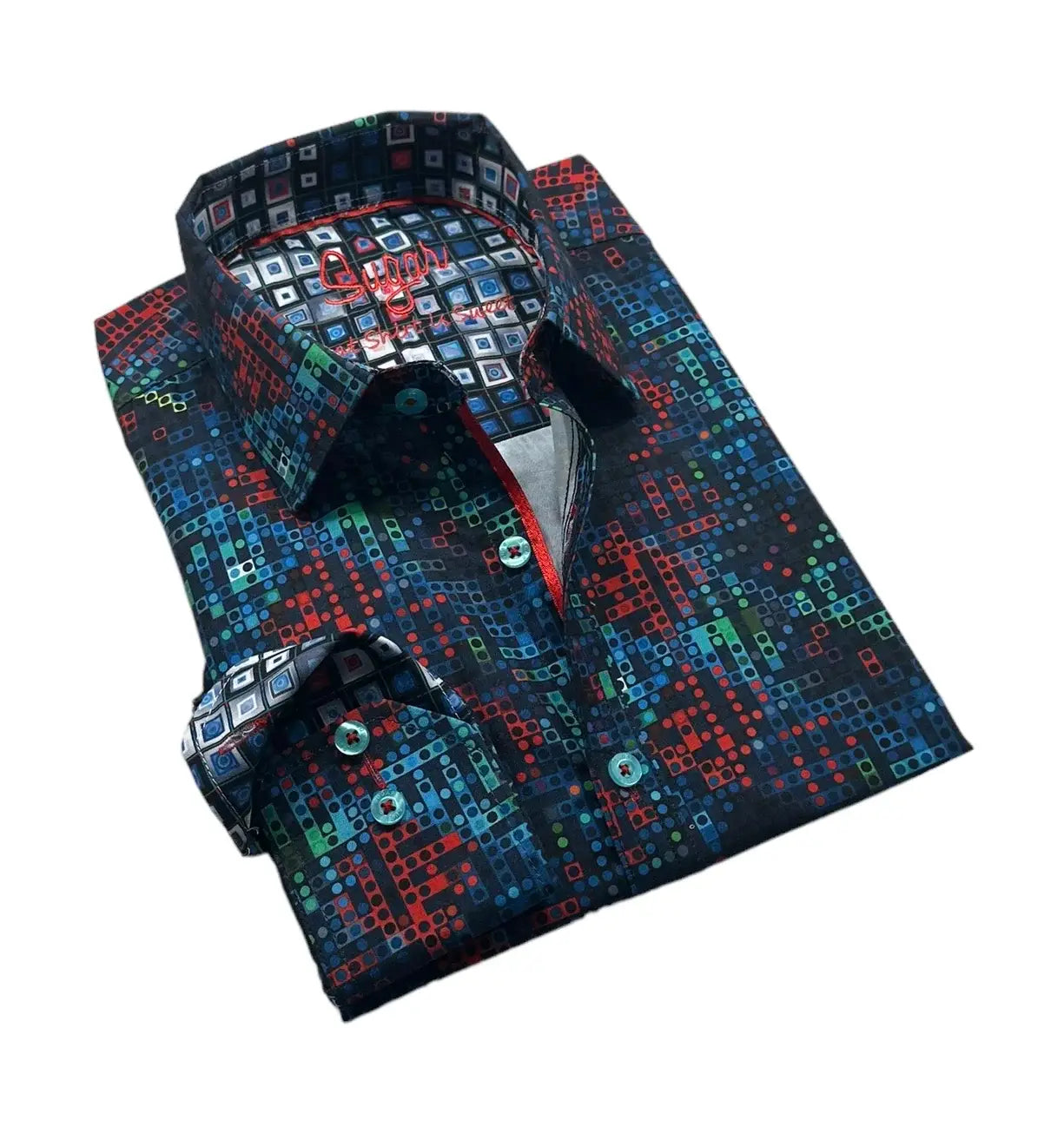 SUGAR - JOHAN: MIDNIGHT microfiber button down