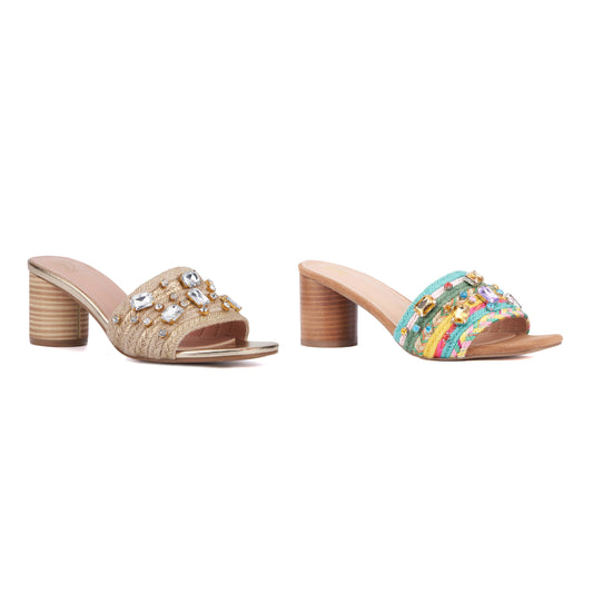 New York & Company Women's Raquell Block Heel Sandal